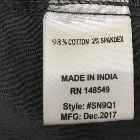 STEVE’S Jeans Mens Cotton Gray Military Style Short Sleeve Button Down Shirt L - Picture 8 of 11